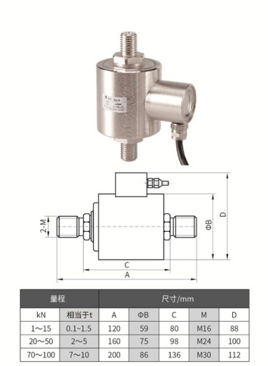 柱式外螺纹拉力传感器TJL-8