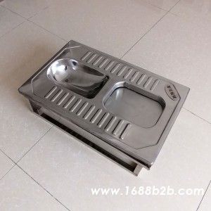 成都不锈钢旱厕蹲便器 脚踏开闭不锈钢免冲蹲便器
