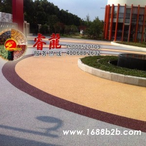 彩色透水混泥土地坪施工包工包料
