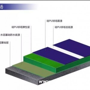 安徽硅PU彩色球场材料