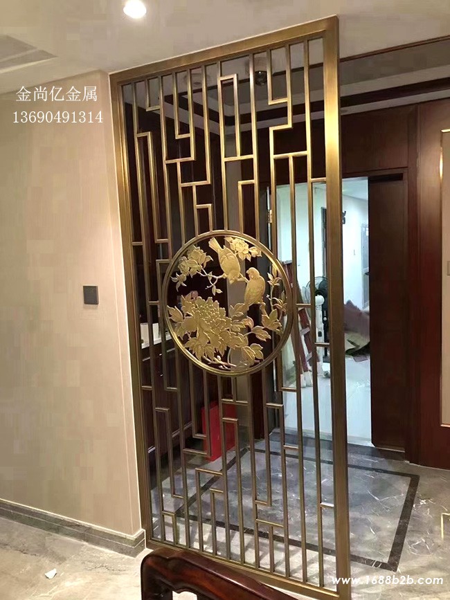 客厅不锈钢隔断装饰金属屏风生产厂家