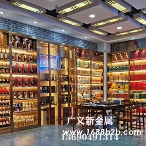 酒窖不锈钢酒架定制厂家家用灯光金属酒架厂家