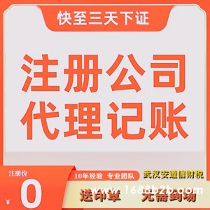 武汉工商注册变更企业代理记账商标申请一站式企业服务