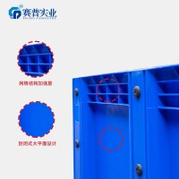 塑料卡板箱厂家 大型周转箱 封闭塑料托盘箱塑料栈板箱图3