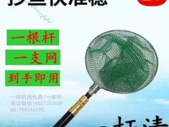 锂电池抄网杆打渔网兜3.8米钓鱼助力竿智能一体杆