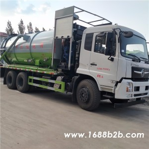 疏通工程东风 后八轮 20立方清洗吸污车