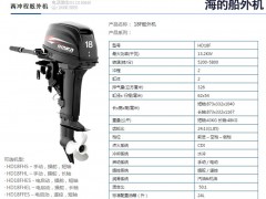 海的发动机,二冲船挂机,15马力马达,国产船外机
